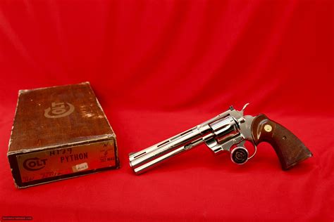 Colt Python 6 Inch Nickel 357 In Original Box