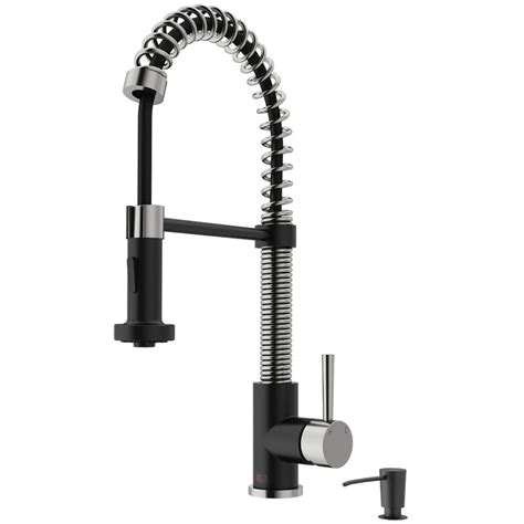 Easy install brushed nickel stainless steel faucet high arc single handle single hole cold water sink faucet for kitchen,bathroom,outdoor garden and bar. VIGO Edison Single-Handle Pull-Down Sprayer Kitchen Faucet ...