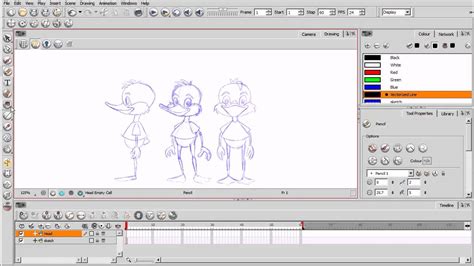 Toon Boom Character Design 2 Using The Pencil Tool Outline Youtube