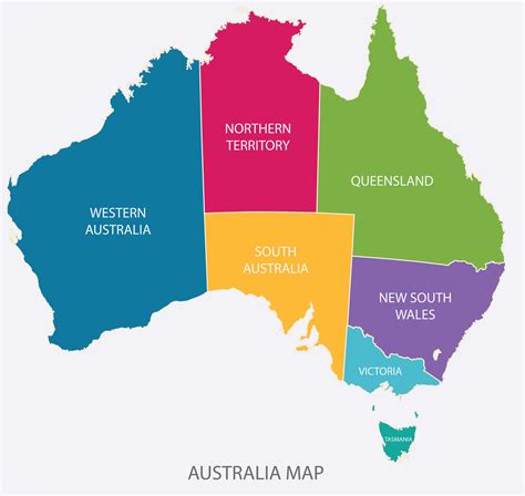 Australia Map Guide Of The World