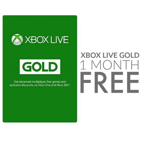 Hot 1 Month Of Xbox Live Gold Free For Everyone