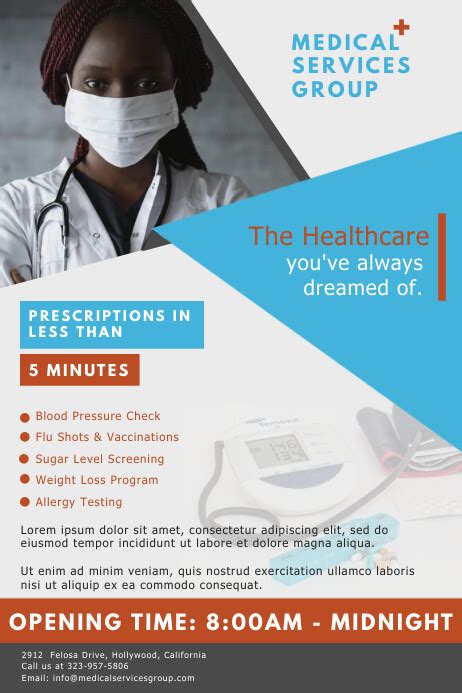 Modern Medical Clinic Advertisement Flyer Template Postermywall