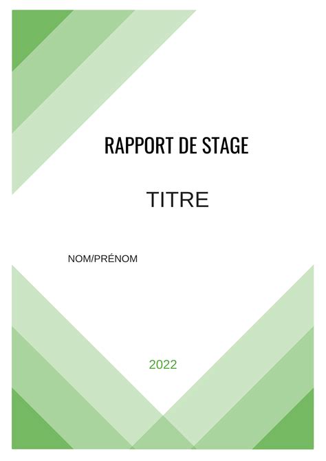 Faire Page De Garde Rapport De Stage Image To U