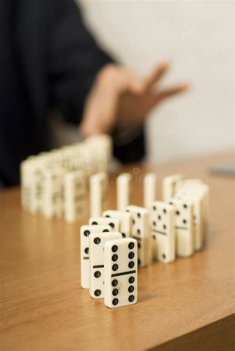 Man With Dominos Stock Photo Image Of Indoors Person 6895588