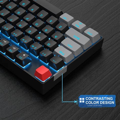 75 Mechanical Gaming Keyboard With Red Switch Magegee Led Blue