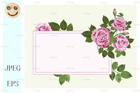 Pink Roses Card On The Light Green Graphic By Tasipas · Creative
