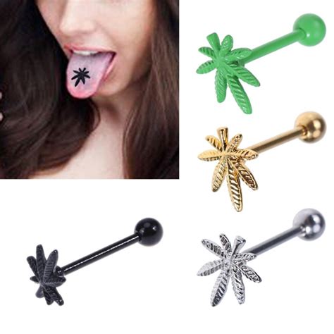 Buy 1 Pc Fashion Stainless Steel Leaves Tongue