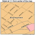 Doylestown Pennsylvania Street Map 4219784