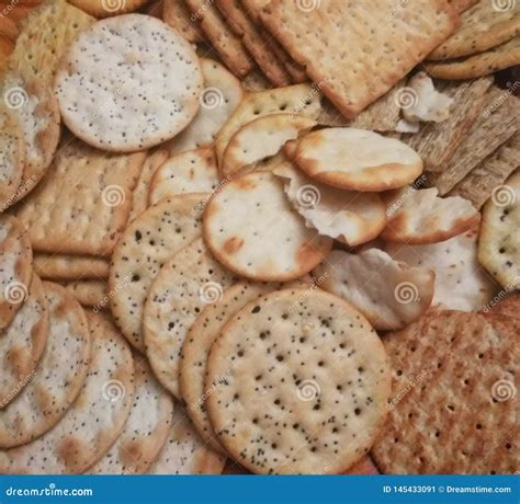 Assorted Fancy Crackers Stock Image Image Of Ritz Wheat 145433091