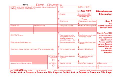 1099 Misc Form 2022