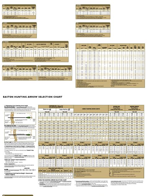 Easton Archery Spine Chart