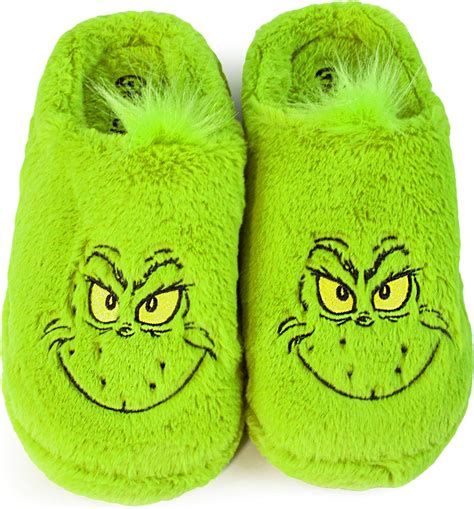 The Grinch Slippers Christmas Movie T Adults Men Women Faux Fur