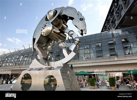 The Rolling Horse Sculpture Outside Berlins Central Station Berlin