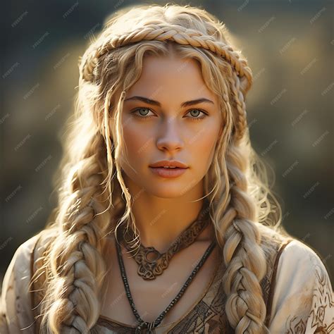 premium ai image long hair blonde princess wearing medieval clothes dress princess north adult