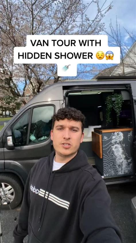 Van Tour With Hidden Shower 😱📹：ryantwomeyytiktok Campervan Life Van Life Diy Van Life