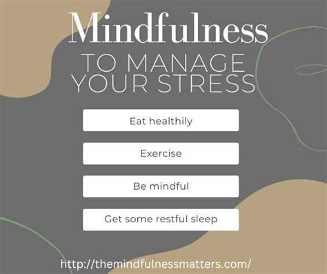 Mindfulness For Stress Management How To Incorporate Mindfulness Into