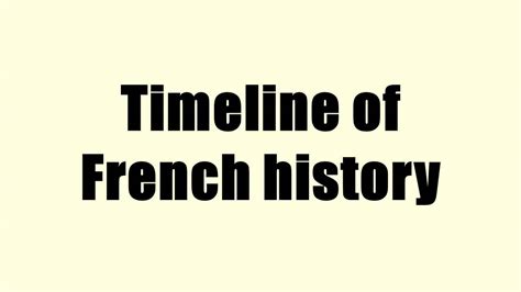 Major historical dates and events in french history, with wars and battles; Timeline of French history - YouTube
