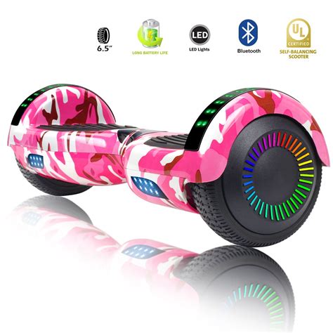 sisigad hoverboard bluetooth two wheel self balancing scooter 6 5 with led lights electric
