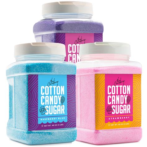 The Candery Cotton Candy Sugar Floss 3lbs 3 Pack Premium Flavors Grape