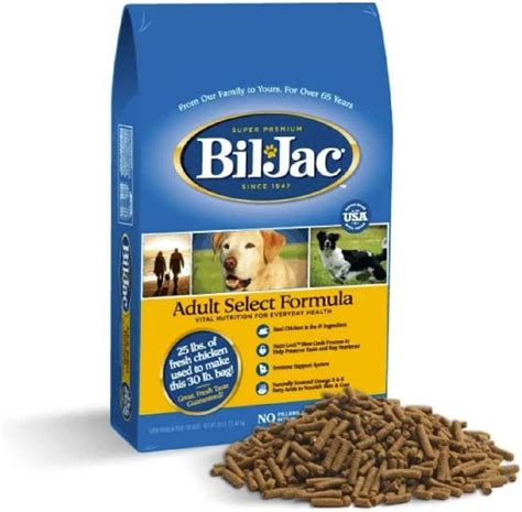 Bil Jac Dog Food Dry Adult Select Formula 30 Lb Bag Real