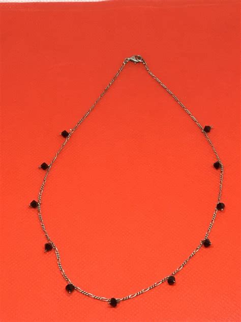 Vintage Sterling Silver Onyx Charm Dangle Necklace Ebay