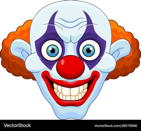 Scary Clown Face Clipart Vector Clown Face Vector Image Illustration