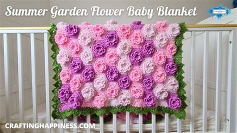 Summer Garden Flower Baby Blanket Free Crochet Pattern Crafting