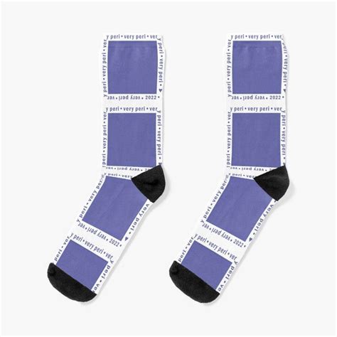 Pantone Color Of The Year 2022 Very Peri Swatch Periwinkle Blue Socks