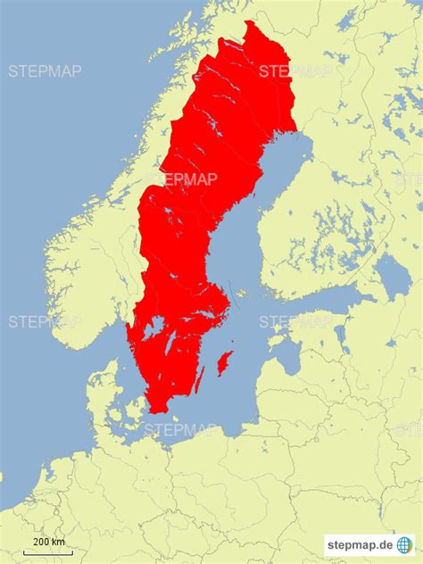 Stepmap Schweden Landkarte Für Deutschland