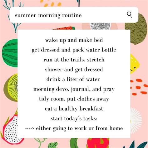 My Productive Summer Morning Routine Addie Thompson