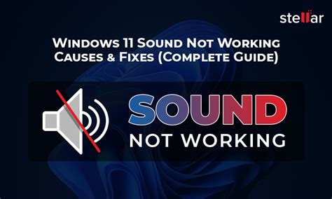 How To Fix Windows 11 Sound Not Working Error