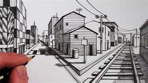 How To Draw Buildings In 1 Point Perspective Narrated