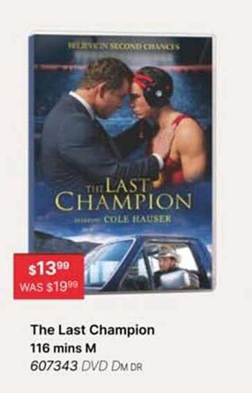 The Last Champion Dvd Offer At Koorong Au