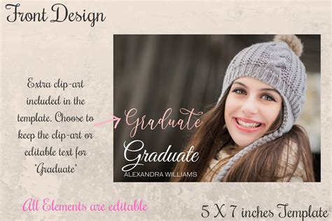 This Simple Elegant Senior Graduation Announcement Template Will