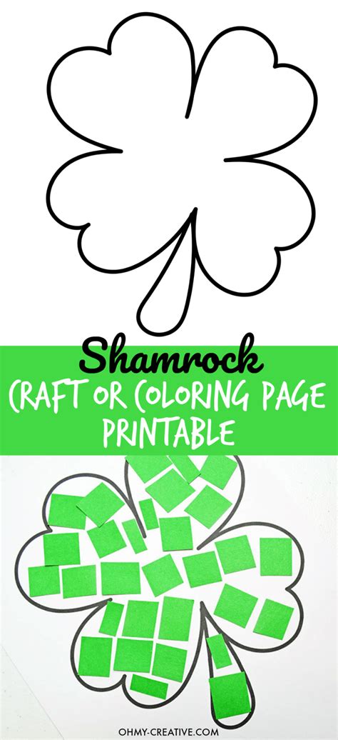 This site will be created in future. Cut And Paste Shamrock Template or Coloring Page - Oh My ...