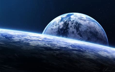 Earth Horizon Spacescape Wallpapers Hd Wallpapers