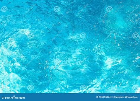 Swimming Pool With Sunny Reflections Background Abstract Water Surface