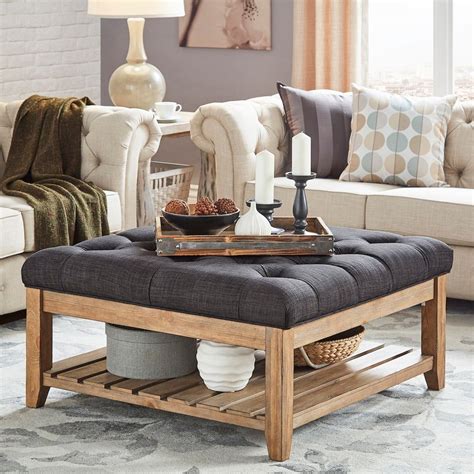 Homevance Tufted Upholstered Coffee Table Upholstered Coffee Tables