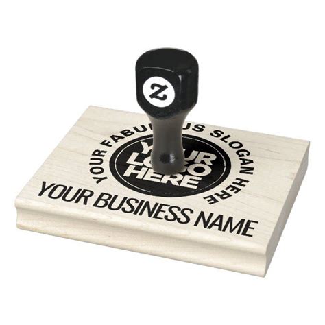 Design Your Own Logo Modern Rubber Ink Stamp Zazzle Ink Stamps