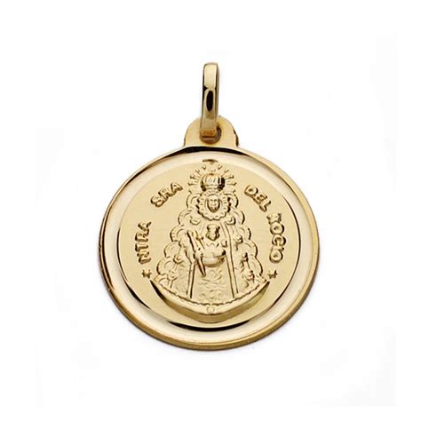Medalla Oro 9k Virgen Del Rocío 18mm Ab0548