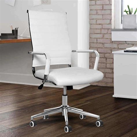 12 White Leather Office Chairs For Modern Office