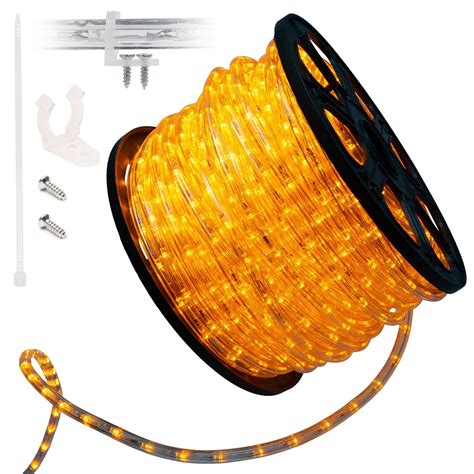 Orange Led Rope Lights Waterproof Extendable Accent Party Decorations