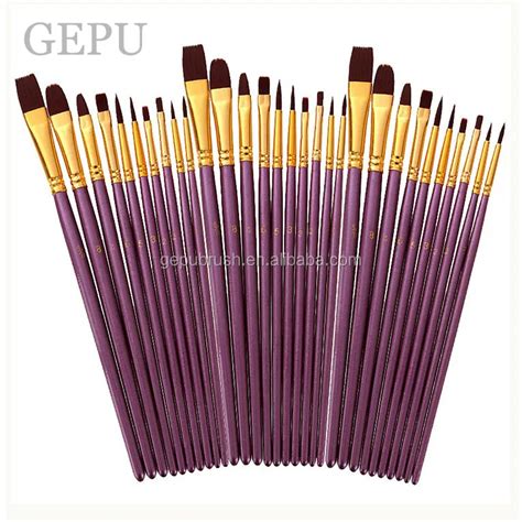 50 Pcsset Purple Artist Paint Brush Tool Kit Buy Paint Brushpurple