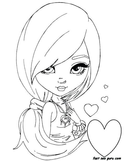 Emo Girl Coloring Pages At Getcolorings Free Printable Colorings