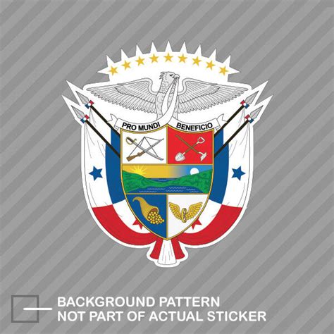 Panamanian Coat Of Arms Sticker Decal Vinyl Panama Flag Pan Pa Ebay