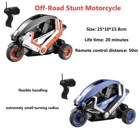 18 Rc Motorcycles 24g Balanced Stunt Toy Car 15hkm High Speed