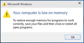 How To Fix Your Computer Is Low On Memory In Windows