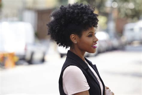 The hairstyle is easy to execute: Natural Hair Updos: 20 Easy Styles You Can Do At Home