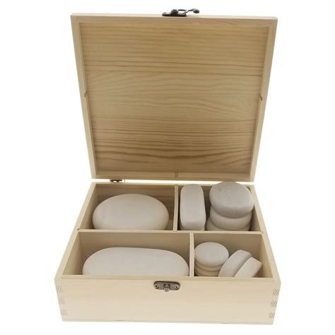 20pc Massage Marble Cold Stone Therapy Set Wwooden Case