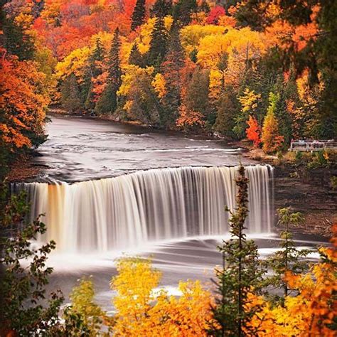 Tahquamenon Falls In Autumnal Bliss Via Tahquamenon By Misc78